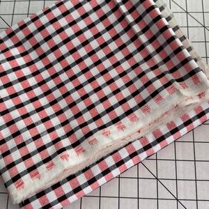 2.5 Yards x 60” Vintage 1987 Red Black White Gingham Fabric – Lauren Michael